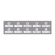 Recycle Label Kit For Slim Jim Recycling Station Billboard, 10 Assorted Messages, 5.59 X 9.55, White/clear