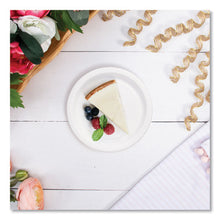 Load image into Gallery viewer, Bare Eco-forward Clay-coated Paper Plate, Proplanet Seal, 6&quot; Dia, White/brown/green, 1,000/carton