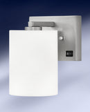 L8808SI Single Headboard Light 8"H x 6.5"W | Brushed Steel | Azure Collection | HSD Wholesale