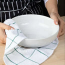 Hospeco™ Cook's Linen Dishcloths, 12"x12", 12/pk - 12 pks/cs - Green & White