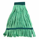 Impact® Microfiber Tube Mop Head with Canvas Headband, 18 oz, Green, 12/Case