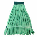 Alternate view of Impact LF0006 green microfiber tube mop head with canvas headband, 18 oz