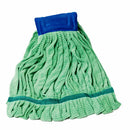 Hospeco™ Microfiber Tube Mop w/ Mesh Headband, 14 oz, Green, 1/ea - 12 ea/cs
