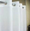 Moire Hotel Shower Curtain 72"W x 74"L White – Window & Snap Liner | HSD Wholesale