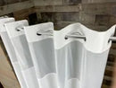 Moire Hotel Shower Curtain 72"W x 74"L White – Window & Snap Liner | HSD Wholesale