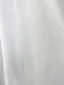 Moire Hotel Shower Curtain 72"W x 74"L White – Window & Snap Liner | HSD Wholesale