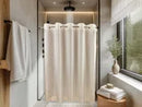 Stardust Hotel Shower Curtain 72"W x 74"L Beige – Window & Snap Liner | HSD Wholesale