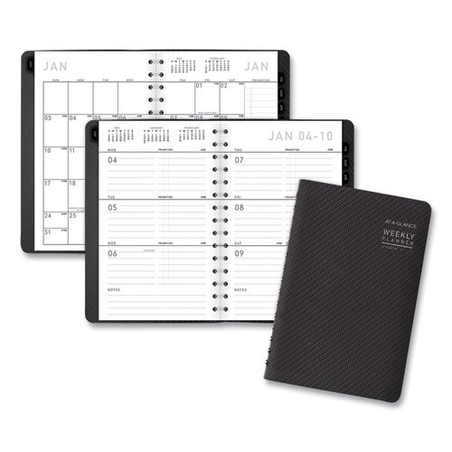 AT-A-GLANCE® wholesale. Contemporary Weekly-monthly Planner, Block, 8.5 X 5.5, Graphite Cover, 2021. HSD Wholesale: Janitorial Supplies, Breakroom Supplies, Office Supplies.