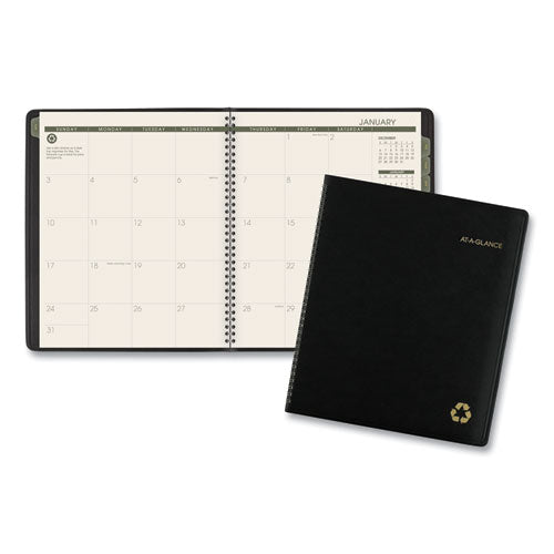 AT-A-GLANCE® wholesale. Recycled Monthly Planner, 11 X 9, Black, 2021. HSD Wholesale: Janitorial Supplies, Breakroom Supplies, Office Supplies.
