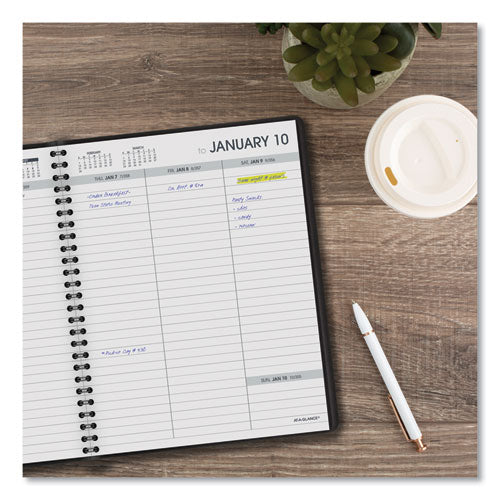 AT-A-GLANCE® wholesale. Weekly Planner Ruled For Open Scheduling, 8.75 X 6.75, Black, 2021. HSD Wholesale: Janitorial Supplies, Breakroom Supplies, Office Supplies.