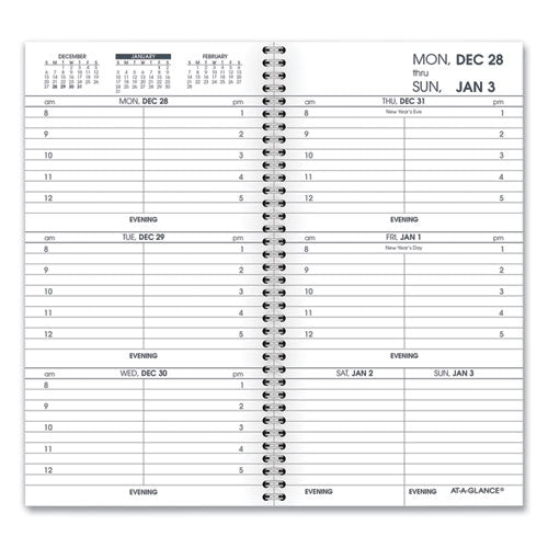 AT-A-GLANCE® wholesale. Weekly Appointment Book Refill Hourly Ruled, 6.25 X 3.25, 2021. HSD Wholesale: Janitorial Supplies, Breakroom Supplies, Office Supplies.