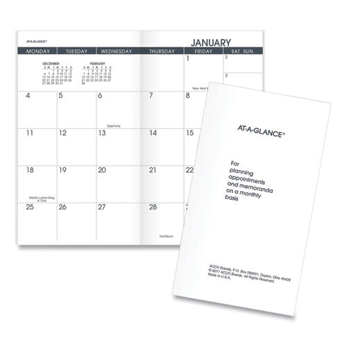 AT-A-GLANCE® wholesale. Pocket Size Monthly Planner Refill, 6 X 3.5, White, 2021-2022. HSD Wholesale: Janitorial Supplies, Breakroom Supplies, Office Supplies.