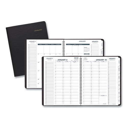 AT-A-GLANCE® wholesale. Triple View Weekly-monthly Appointment Book, 11 X 8.25, Black, 2021. HSD Wholesale: Janitorial Supplies, Breakroom Supplies, Office Supplies.