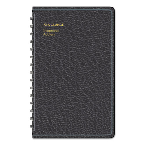 AT-A-GLANCE® wholesale. Telephone-address Book, 4-7-8 X 8, Black. HSD Wholesale: Janitorial Supplies, Breakroom Supplies, Office Supplies.