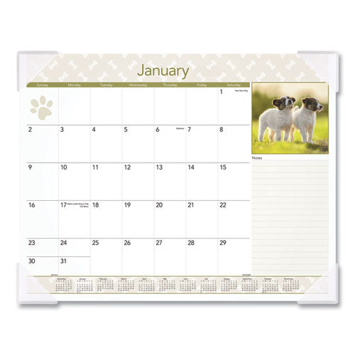 AT-A-GLANCE® wholesale. Puppies Monthly Desk Pad Calendar, 22 X 17, 2021. HSD Wholesale: Janitorial Supplies, Breakroom Supplies, Office Supplies.