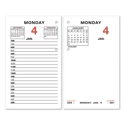 AT-A-GLANCE® wholesale. Two-color Desk Calendar Refill, 3.5 X 6, 2021. HSD Wholesale: Janitorial Supplies, Breakroom Supplies, Office Supplies.