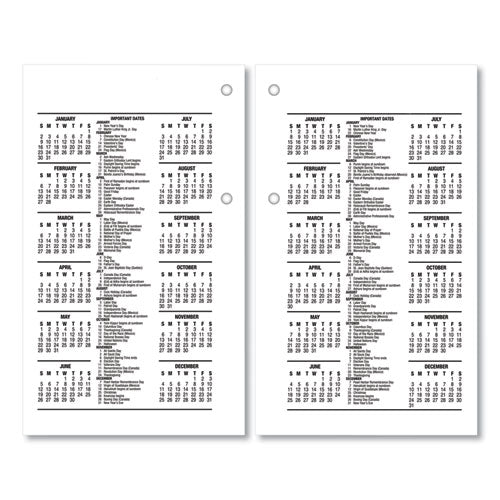 AT-A-GLANCE® wholesale. Recycled Desk Calendar Refill, 3.5 X 6, White, 2021. HSD Wholesale: Janitorial Supplies, Breakroom Supplies, Office Supplies.