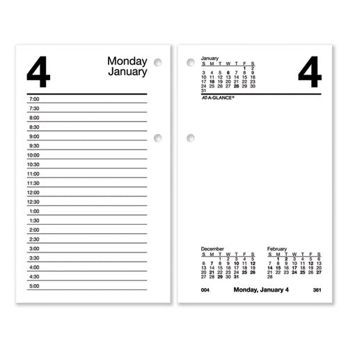 AT-A-GLANCE® wholesale. Desk Calendar Refill With Tabs, 6 X 3.5, White, 2021. HSD Wholesale: Janitorial Supplies, Breakroom Supplies, Office Supplies.
