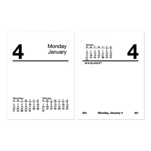 AT-A-GLANCE® wholesale. Compact Desk Calendar Refill, 3 X 3.75, White, 2021. HSD Wholesale: Janitorial Supplies, Breakroom Supplies, Office Supplies.