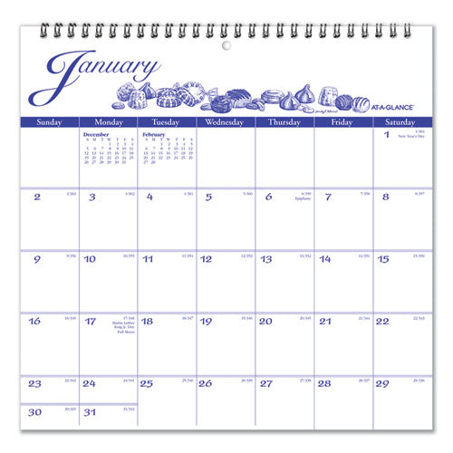 AT-A-GLANCE® wholesale. 12-month Illustrator’s Edition Wall Calendar, 12 X 12, Illustrations, 2021. HSD Wholesale: Janitorial Supplies, Breakroom Supplies, Office Supplies.