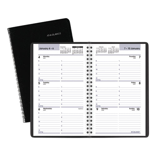 AT-A-GLANCE® wholesale. Block Format Weekly Appointment Book, 8.5 X 5.5, Black, 2021. HSD Wholesale: Janitorial Supplies, Breakroom Supplies, Office Supplies.