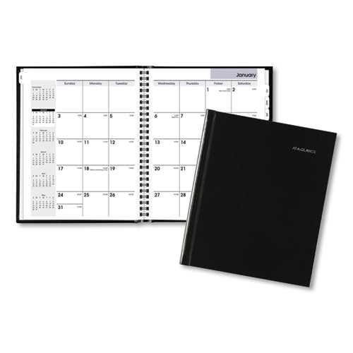 AT-A-GLANCE® wholesale. Hard-cover Monthly Planner, 8.5 X 7, Black, 2021. HSD Wholesale: Janitorial Supplies, Breakroom Supplies, Office Supplies.