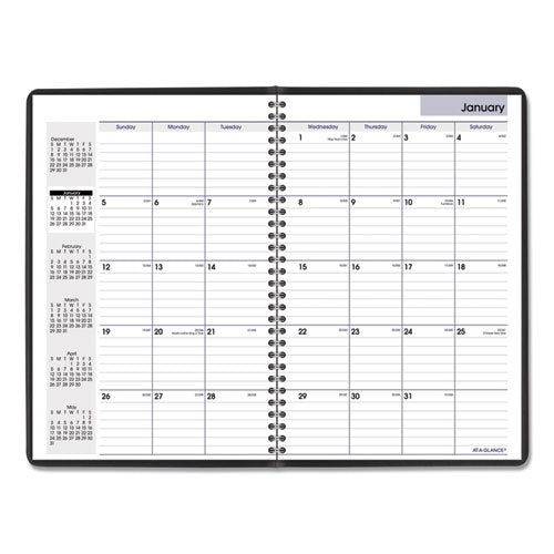 AT-A-GLANCE® wholesale. Monthly Planner, 12 X 8, Black Cover, 2020-2021. HSD Wholesale: Janitorial Supplies, Breakroom Supplies, Office Supplies.