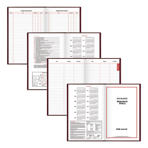 AT-A-GLANCE® wholesale. Standard Diary Daily Diary, Recycled, Red, 12.13 X 7.69, 2021. HSD Wholesale: Janitorial Supplies, Breakroom Supplies, Office Supplies.