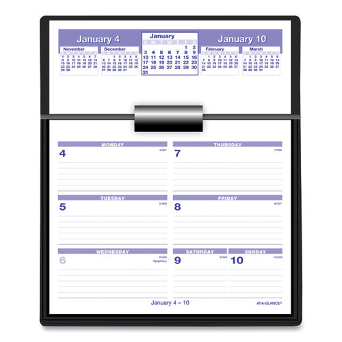 AT-A-GLANCE® wholesale. Flip-a-week Desk Calendar And Base, 7 X 5.5, White, 2021. HSD Wholesale: Janitorial Supplies, Breakroom Supplies, Office Supplies.