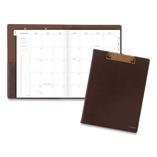 AT-A-GLANCE® wholesale. Signature Collection Monthly Clipfolio, 11 X 8, Distressed Brown, 2021. HSD Wholesale: Janitorial Supplies, Breakroom Supplies, Office Supplies.