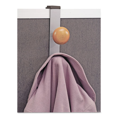 Alba™ wholesale. Cubicle Garment Peg, 2-hook, 1 1-5 X 1 3-8 X 7 9-10, Metallic Gray. HSD Wholesale: Janitorial Supplies, Breakroom Supplies, Office Supplies.