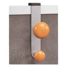 Load image into Gallery viewer, Alba™ wholesale. Cubicle Garment Peg, 2-hook, 1 1-5 X 1 3-8 X 7 9-10, Metallic Gray. HSD Wholesale: Janitorial Supplies, Breakroom Supplies, Office Supplies.
