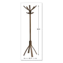 Alba™ wholesale. Café Wood Coat Stand, Ten Peg-five Hook, 21.67w X 21.67d X 69.33h, Espresso Brown. HSD Wholesale: Janitorial Supplies, Breakroom Supplies, Office Supplies.