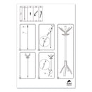 Alba™ wholesale. Café Wood Coat Stand, Ten Peg-five Hook, 21.67w X 21.67d X 69.33h, Espresso Brown. HSD Wholesale: Janitorial Supplies, Breakroom Supplies, Office Supplies.