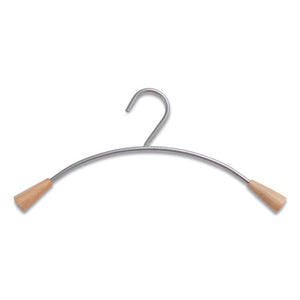 Alba™ wholesale. Metal And Wood Coat Hangers, 6-set, Gray-mahogany. HSD Wholesale: Janitorial Supplies, Breakroom Supplies, Office Supplies.