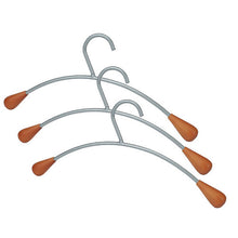 Load image into Gallery viewer, Alba™ wholesale. Metal And Wood Coat Hangers, 6-set, Gray-mahogany. HSD Wholesale: Janitorial Supplies, Breakroom Supplies, Office Supplies.