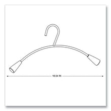 Load image into Gallery viewer, Alba™ wholesale. Metal And Wood Coat Hangers, 6-set, Gray-mahogany. HSD Wholesale: Janitorial Supplies, Breakroom Supplies, Office Supplies.