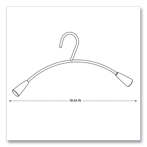 Alba™ wholesale. Metal And Wood Coat Hangers, 6-set, Gray-mahogany. HSD Wholesale: Janitorial Supplies, Breakroom Supplies, Office Supplies.