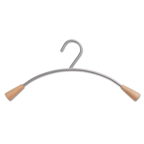 Alba™ wholesale. Metal And Wood Coat Hangers, 6-set, Gray-mahogany. HSD Wholesale: Janitorial Supplies, Breakroom Supplies, Office Supplies.