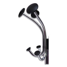 Load image into Gallery viewer, Alba™ wholesale. Chromy Coat Stand, 12 Knobs, 16w X 16d X 70.5h, Chrome-black. HSD Wholesale: Janitorial Supplies, Breakroom Supplies, Office Supplies.