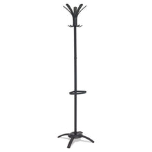 Load image into Gallery viewer, Alba™ wholesale. Cleo Coat Stand, Stand Alone Rack, Ten Knobs, Steel-plastic, 19.75w X 19.75d X 68.9h, Black. HSD Wholesale: Janitorial Supplies, Breakroom Supplies, Office Supplies.