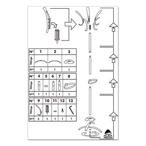 Alba™ wholesale. Cleo Coat Stand, Stand Alone Rack, Ten Knobs, Steel-plastic, 19.75w X 19.75d X 68.9h, Black. HSD Wholesale: Janitorial Supplies, Breakroom Supplies, Office Supplies.
