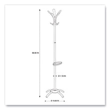 Load image into Gallery viewer, Alba™ wholesale. Cleo Coat Stand, Stand Alone Rack, Ten Knobs, Steel-plastic, 19.75w X 19.75d X 68.9h, Black. HSD Wholesale: Janitorial Supplies, Breakroom Supplies, Office Supplies.