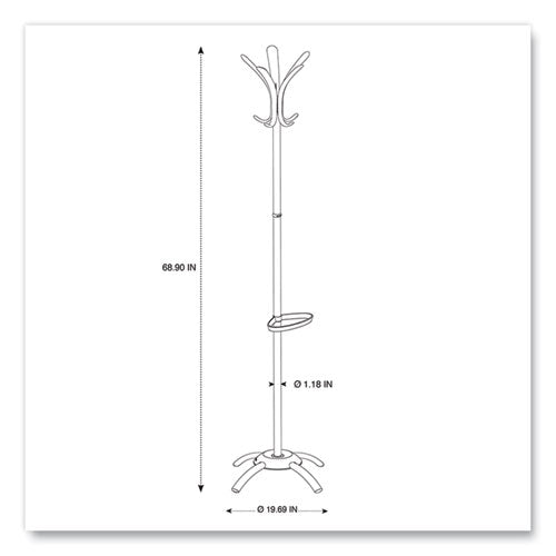 Alba™ wholesale. Cleo Coat Stand, Stand Alone Rack, Ten Knobs, Steel-plastic, 19.75w X 19.75d X 68.9h, Black. HSD Wholesale: Janitorial Supplies, Breakroom Supplies, Office Supplies.