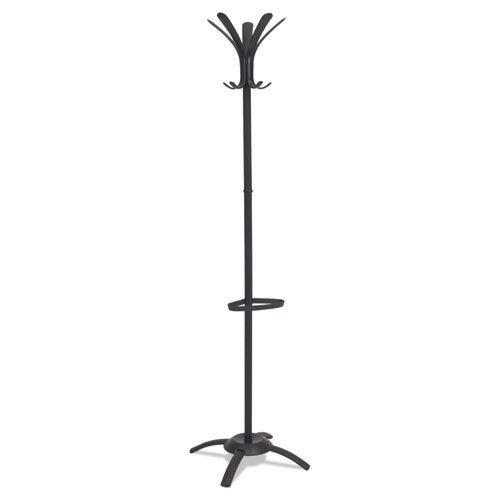 Alba™ wholesale. Cleo Coat Stand, Stand Alone Rack, Ten Knobs, Steel-plastic, 19.75w X 19.75d X 68.9h, Black. HSD Wholesale: Janitorial Supplies, Breakroom Supplies, Office Supplies.