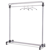 Load image into Gallery viewer, Alba™ wholesale. Large Capacity Garment Rack, 63.5w X 21.25d X 67.5h, Black-silver. HSD Wholesale: Janitorial Supplies, Breakroom Supplies, Office Supplies.