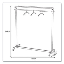 Load image into Gallery viewer, Alba™ wholesale. Large Capacity Garment Rack, 63.5w X 21.25d X 67.5h, Black-silver. HSD Wholesale: Janitorial Supplies, Breakroom Supplies, Office Supplies.