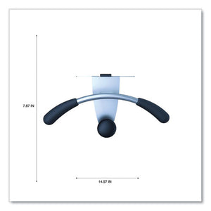 Alba™ wholesale. Hanger Shaped Partition Coat Hook, Silver-black, 15 X 4 1-2 X 7 7-8. HSD Wholesale: Janitorial Supplies, Breakroom Supplies, Office Supplies.