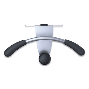 Alba™ wholesale. Hanger Shaped Partition Coat Hook, Silver-black, 15 X 4 1-2 X 7 7-8. HSD Wholesale: Janitorial Supplies, Breakroom Supplies, Office Supplies.