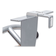 Load image into Gallery viewer, Alba™ wholesale. Hanger Shaped Partition Coat Hook, Silver-black, 15 X 4 1-2 X 7 7-8. HSD Wholesale: Janitorial Supplies, Breakroom Supplies, Office Supplies.